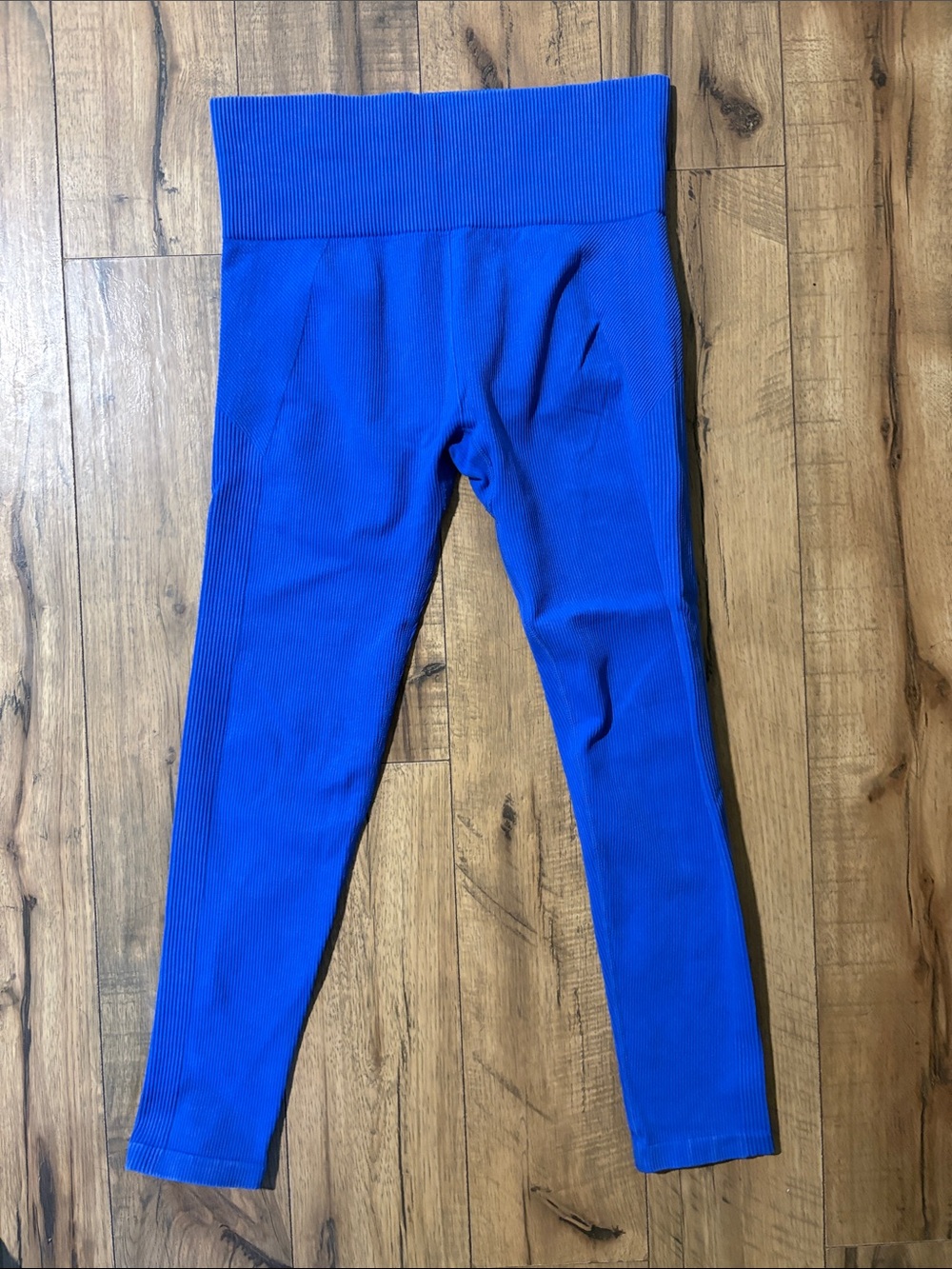 Joy Lab bright blue full Length ribbed leggings size medium